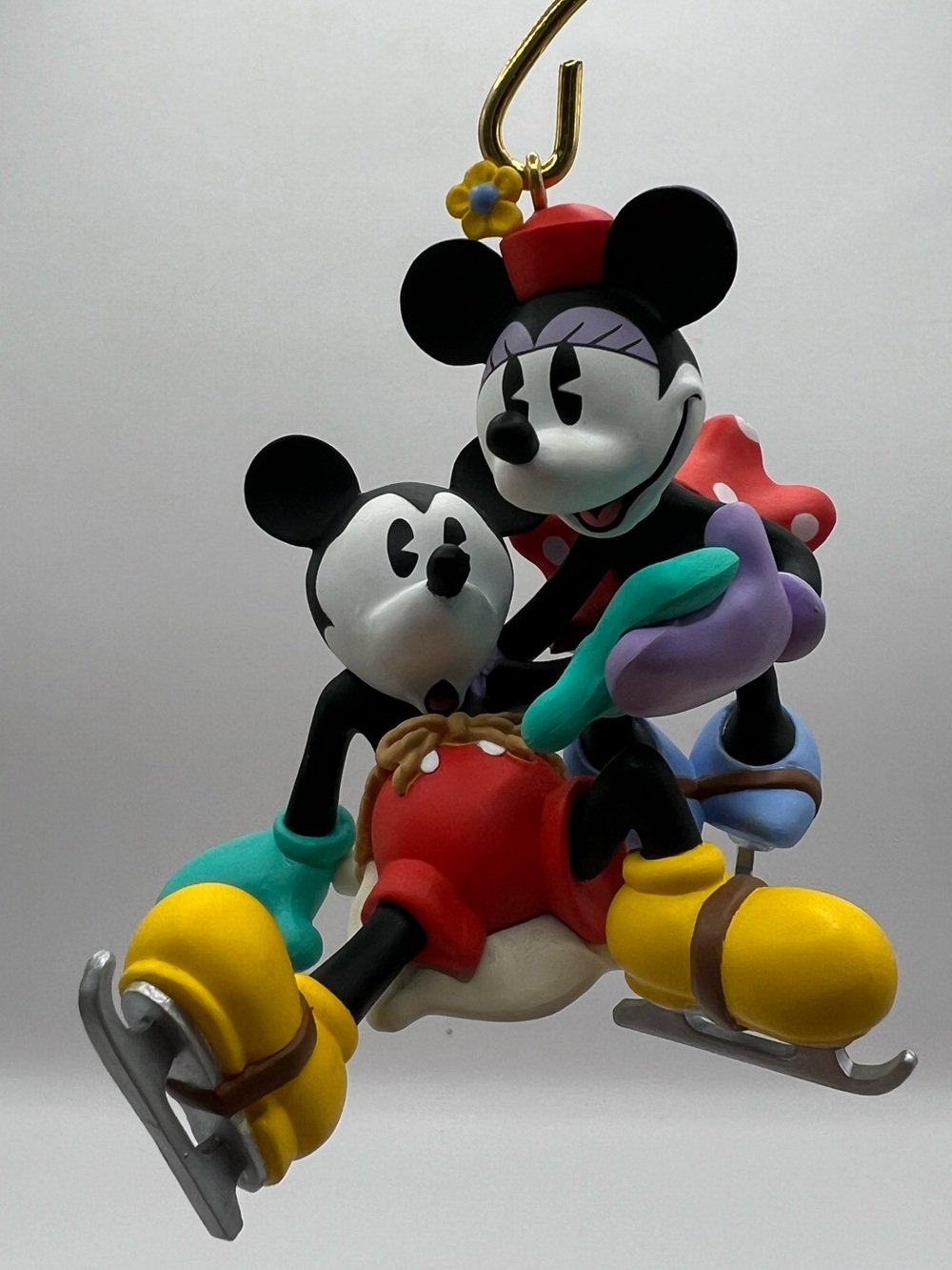 Hallmark Disney Mickey Minnie New Pair of Skates Christmas Ornament 1997 Vintage